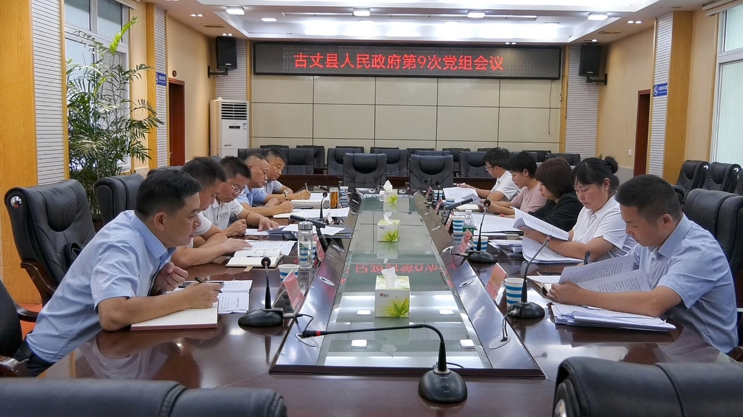 陈建新主持召开县人民政府第9次党组会议
