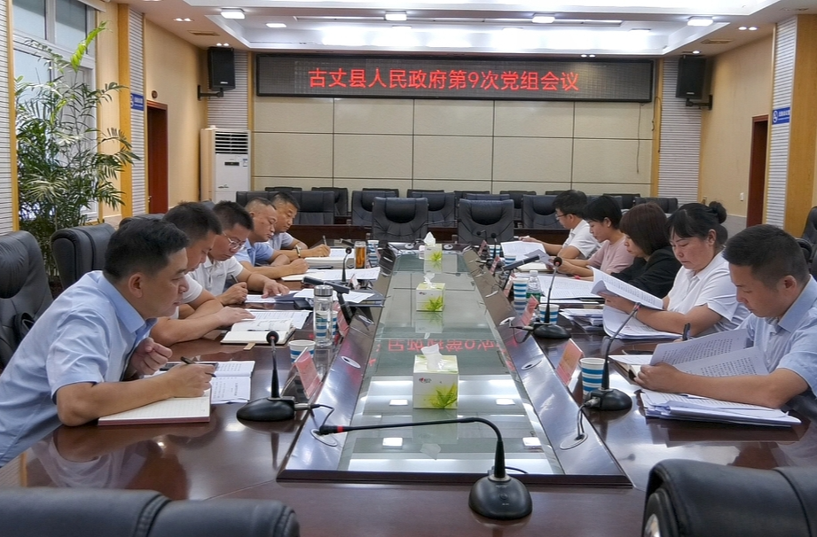 陈建新主持召开县人民政府第9次党组会议