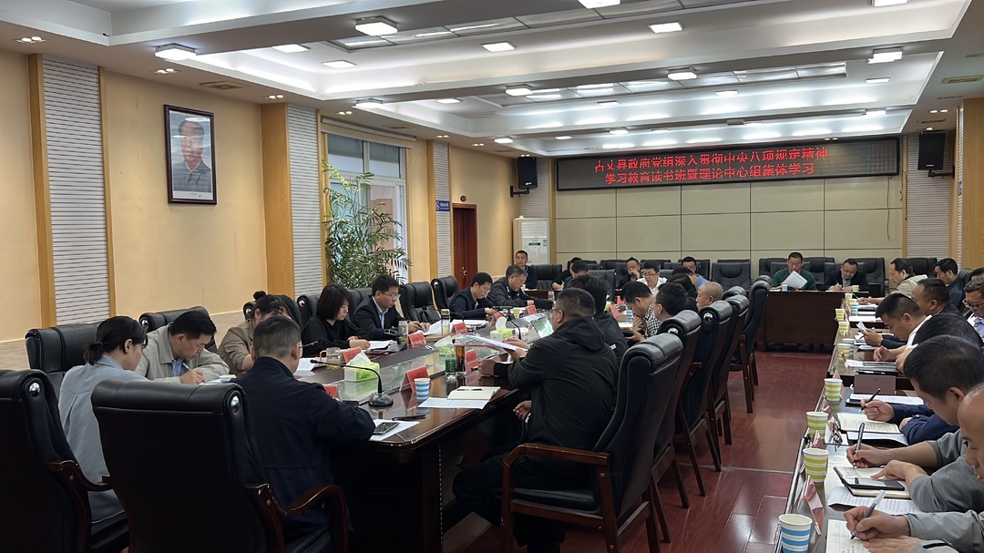 陈建新主持召开县政府党组理论学习中心组集体学习暨第6次党组会议