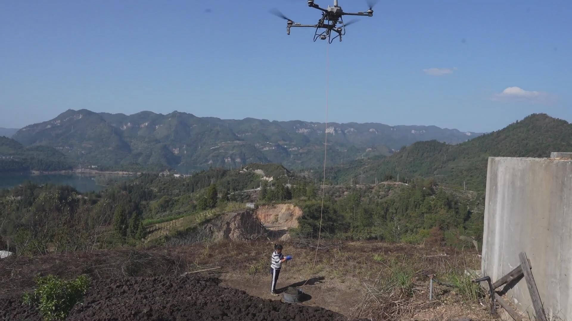 湘西古丈：科技赋能 无人机“飞”出高山果园、茶园培管新路径