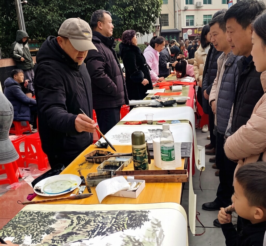 【神秘湘西过大年】“马到成功 福满社区”——红星社区开展新春赠联活动