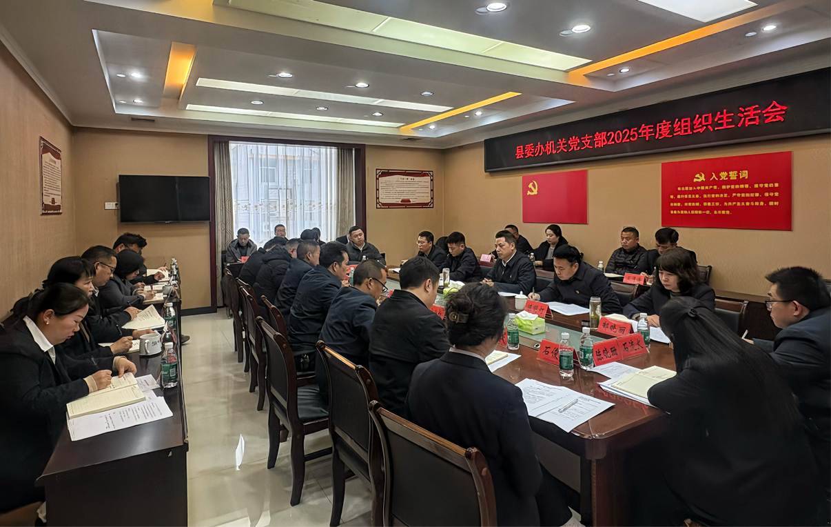 滕朝辉参加县委办机关党支部组织生活会 做到“四个表率” 更好服务发展大局