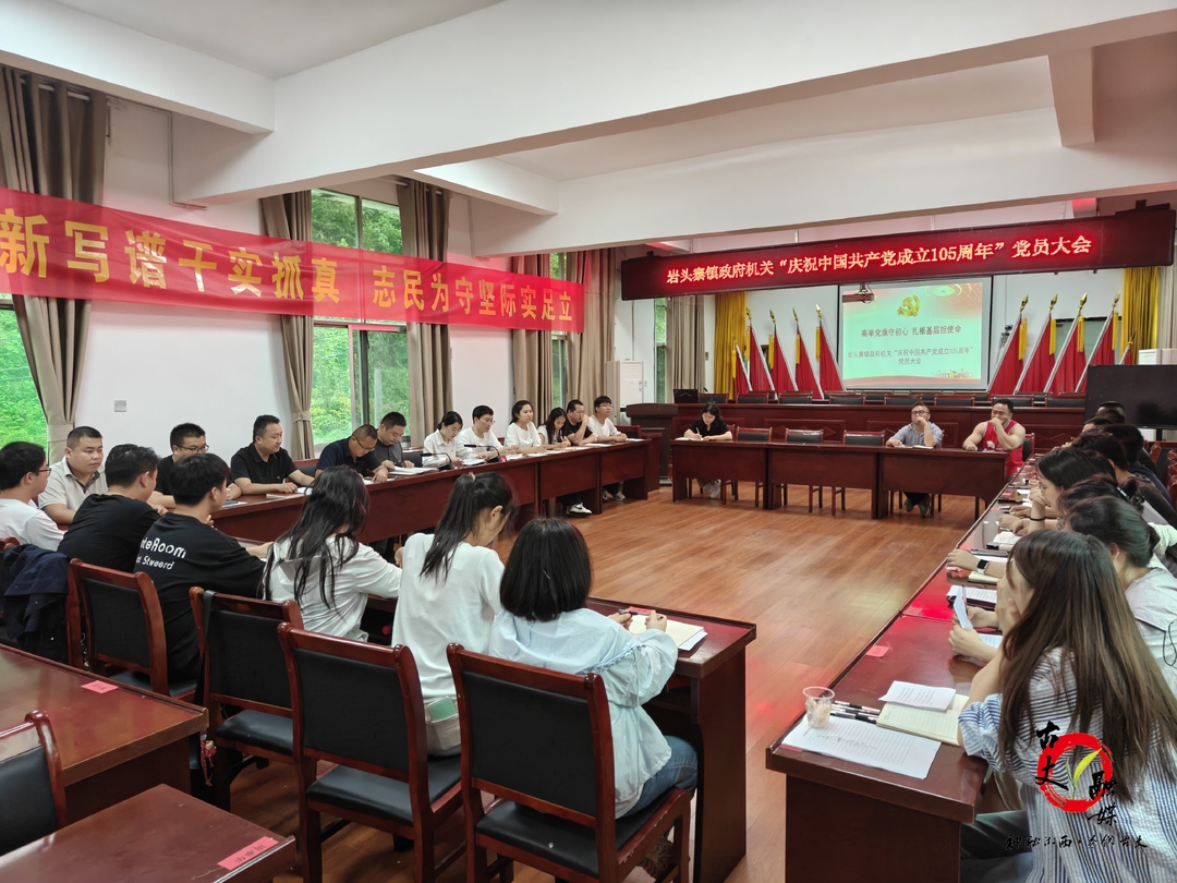 高举党旗守初心 扎根基层担使命——岩头寨镇召开党员大会