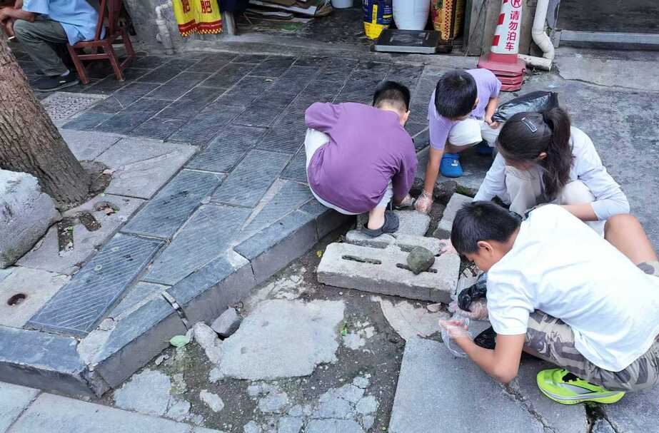 古阳镇古丈坪社区：夏令营孩子化身“文明小卫士” 擦亮文明城市底色